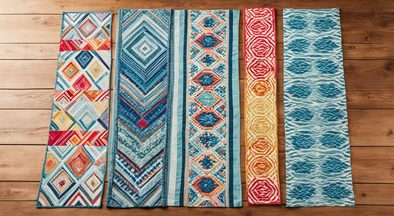 Imagen de diferentes tipos de caminos de mesa Imagen de diferentes tipos de caminos de mesa
