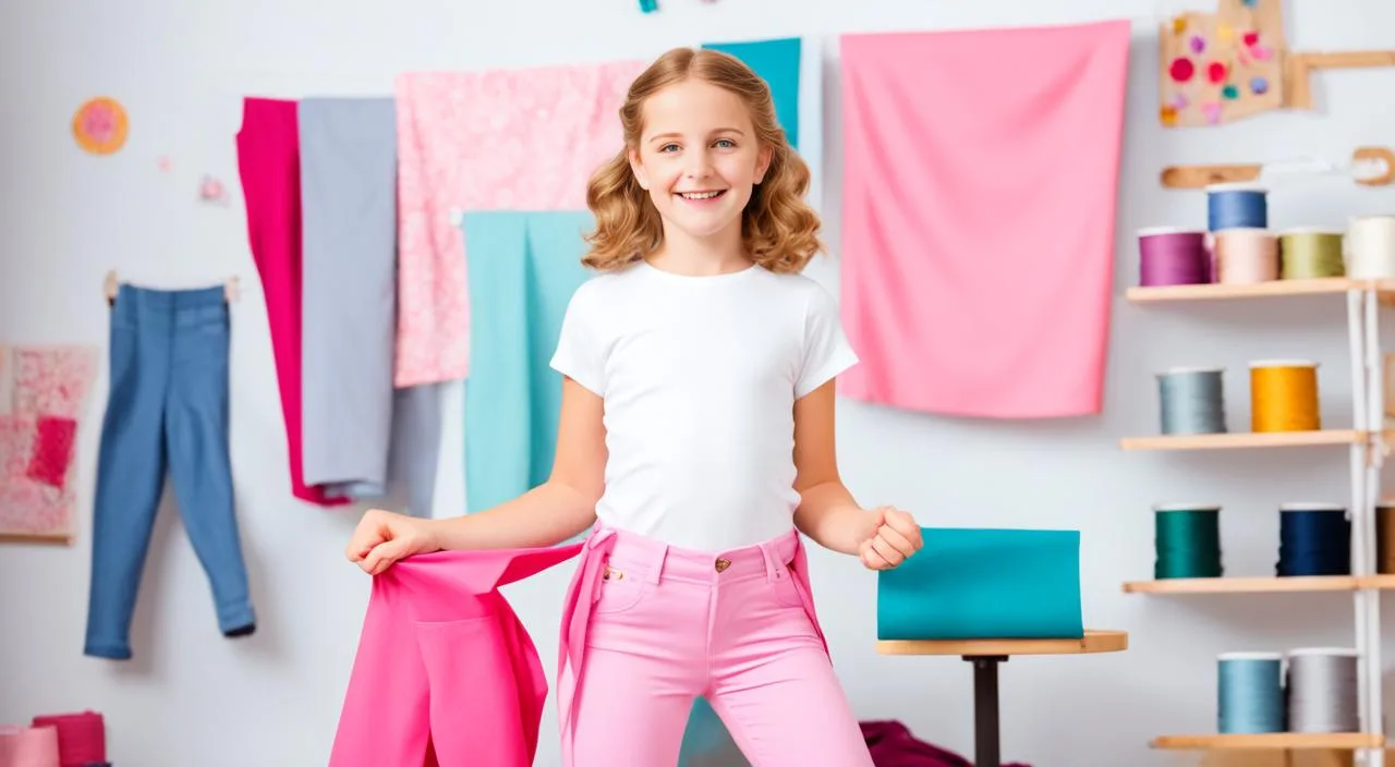 Niña usand pantalones