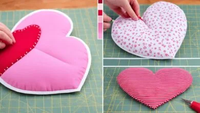 COMO HACER UN COJIN DECORATIVO EN FORMA DE CORAZON PASO A PASO COMO HACER UN COJIN DECORATIVO EN FORMA DE CORAZON
