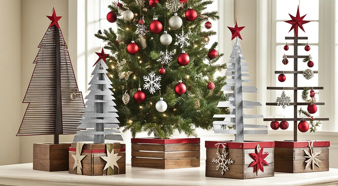 Diseños creativos de pies de árbol navideños Diseños creativos de pies de árbol navideños